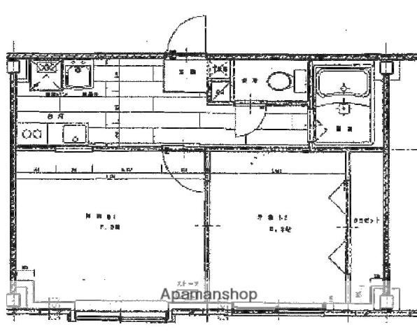 澄川第3銀座パレス(1LDK/3階)の間取り写真