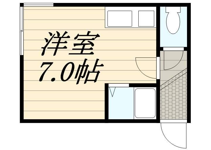 マリオンコート元町Ⅱ(ワンルーム/1階)の間取り写真