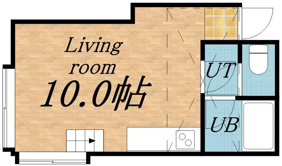 ビリオネア7(1K/1階)の間取り写真