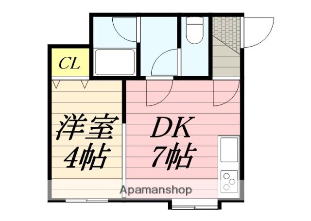 プルミエ21(1DK/1階)の間取り写真