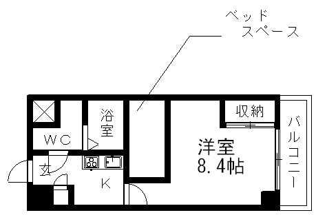 レオパレスさくら中央(1K/2階)の間取り写真
