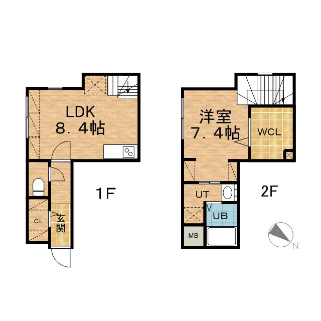 グランメール菊水1条(1LDK/3階)の間取り写真