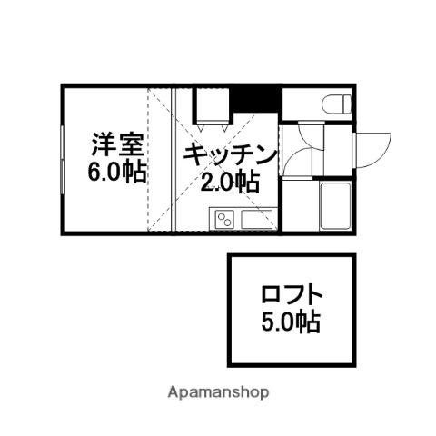 セジュール本通(ワンルーム/1階)の間取り写真