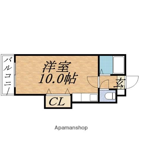 ハイツフランセ円山(ワンルーム/5階)の間取り写真