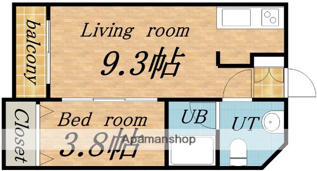 グランメール弘道舘第2(1LDK/3階)の間取り写真