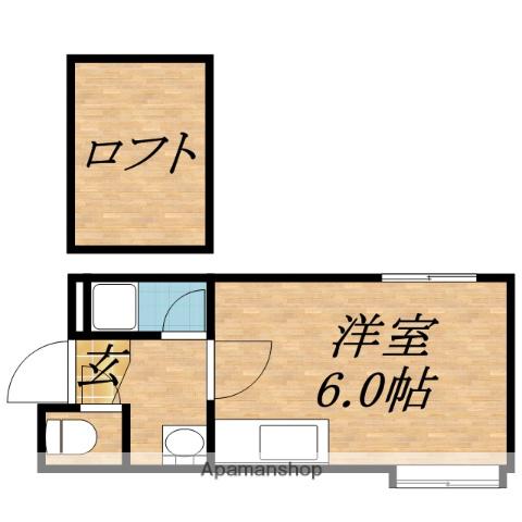 アップルハウス北19条(ワンルーム/1階)の間取り写真