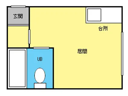 コーポ福田Ⅱ(ワンルーム/3階)の間取り写真