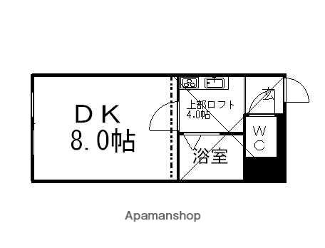 シティハウスメイプル(1K/2階)の間取り写真