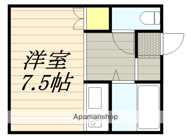 サザンポート2(ワンルーム/2階)の間取り写真