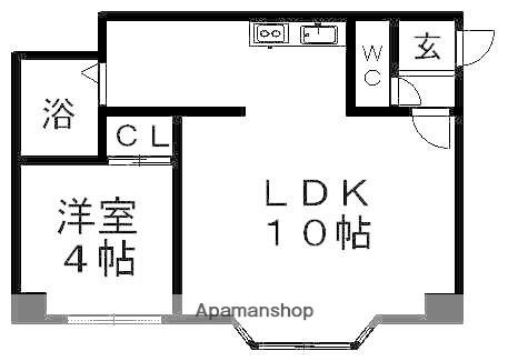 ルミエール澄川(1LDK/3階)の間取り写真
