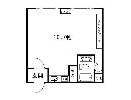ロジェ札幌25(ワンルーム/3階)の間取り写真