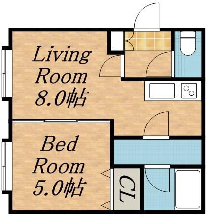 ワイルドベリー幌平橋(1LDK/4階)の間取り写真