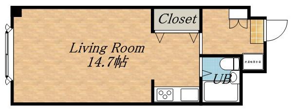 プレサント発寒ステーション(ワンルーム/5階)の間取り写真