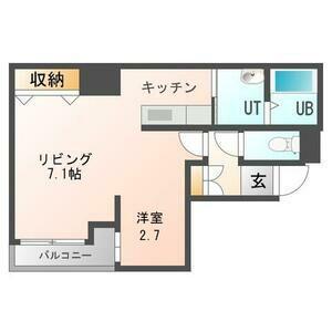 LOVAGE(1K/7階)の間取り写真