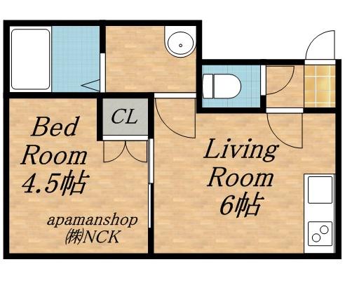 アーバンコート北31A(1DK/2階)の間取り写真