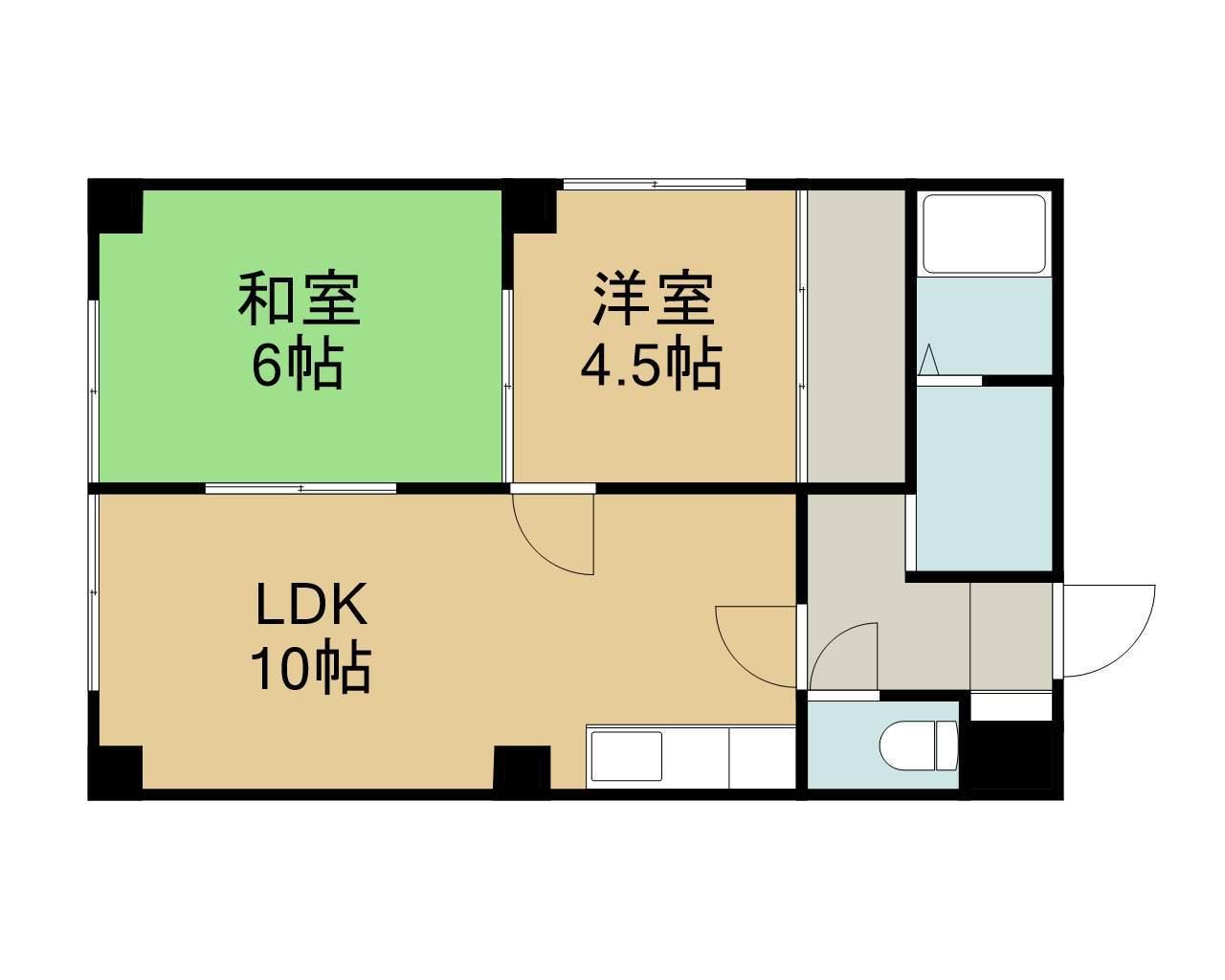 リズム澄川(2LDK/3階)の間取り写真