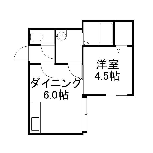 ウィンドミル17(1DK/3階)の間取り写真