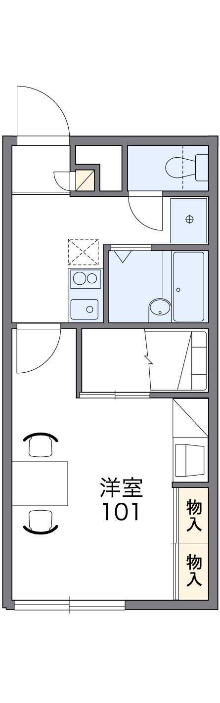 レオパレスブラン(1K/1階)の間取り写真