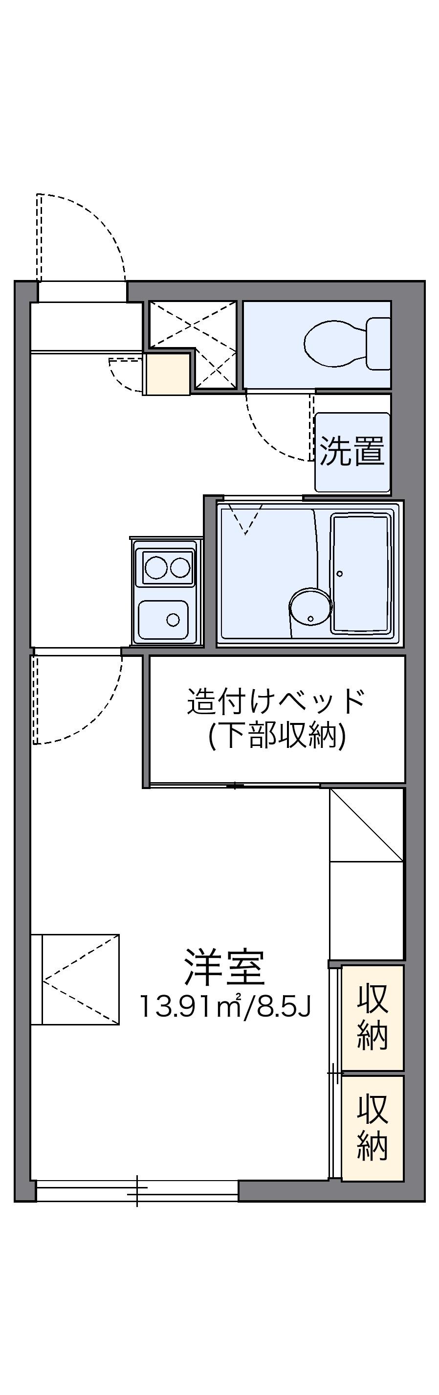 レオパレスたんぽぽ(1K/2階)の間取り写真