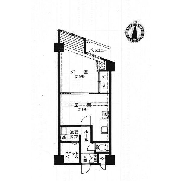 ソシエール南5条(1DK/5階)の間取り写真