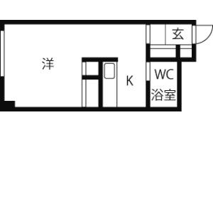 シティハイムジュネス(1K/2階)の間取り写真