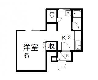 JKステージN14A棟(1K/3階)の間取り写真