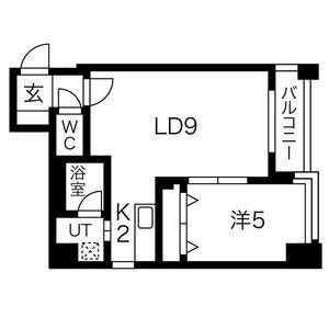 ラフィネ31(1LDK/8階)の間取り写真