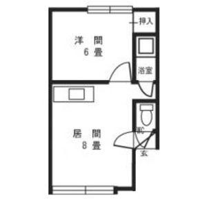 テイクファイブ(1DK/3階)の間取り写真