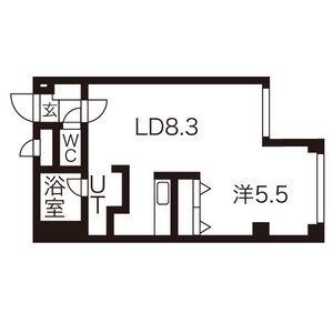 プリムラKⅠ(1DK/3階)の間取り写真