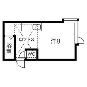 DCカーサ琴似(ワンルーム/3階)の間取り写真