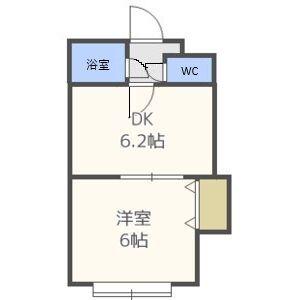 ジュネス札幌(1DK/1階)の間取り写真