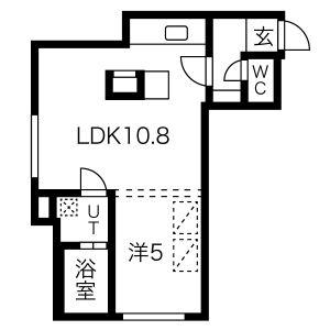 PROGRESS(1LDK/2階)の間取り写真