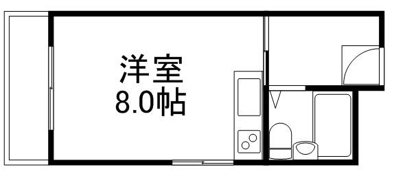 ルーベデンス琴似(1K/4階)の間取り写真