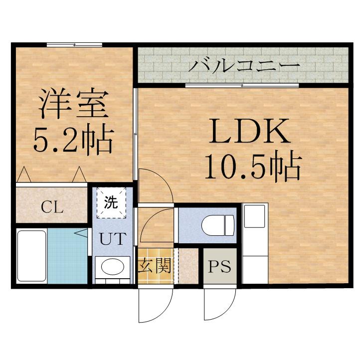 AZALEAⅢ(1LDK/5階)の間取り写真