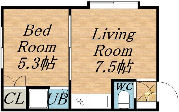 アーリーハウス(ワンルーム/3階)の間取り写真