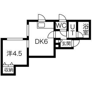 PLAZA IN M・K(1DK/2階)の間取り写真