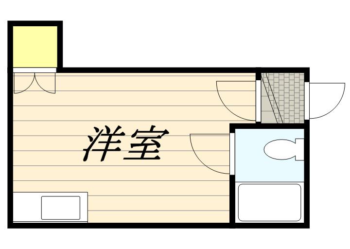 第5もりいマンション(ワンルーム/2階)の間取り写真