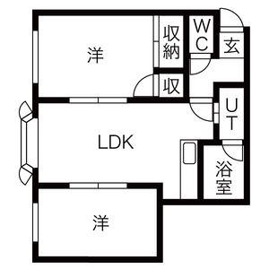 メゾンドヒル33(2LDK/3階)の間取り写真
