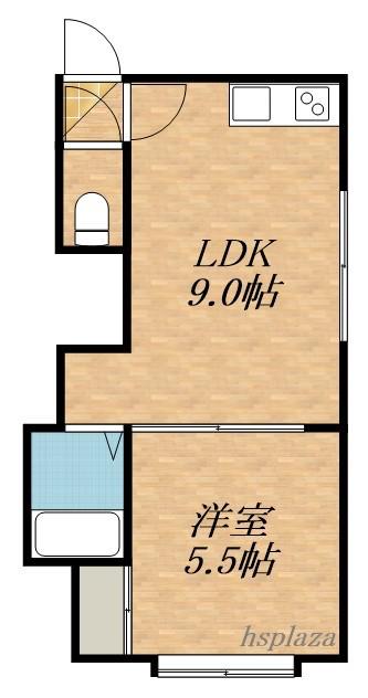 プレシディオ(1LDK/2階)の間取り写真