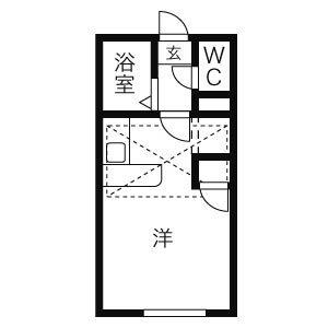 NOA北郷(ワンルーム/1階)の間取り写真
