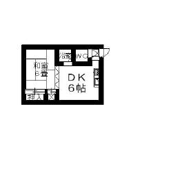 すみれハイツ(1DK/1階)の間取り写真