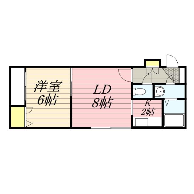 シャトーム壱番館(1LDK/4階)の間取り写真