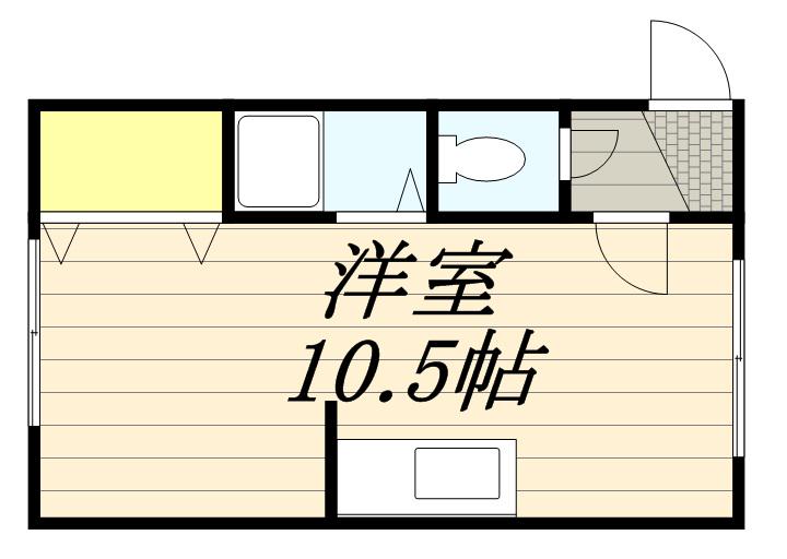 コーポシャロン(ワンルーム/2階)の間取り写真