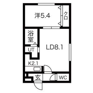 ANANAS(1LDK/3階)の間取り写真
