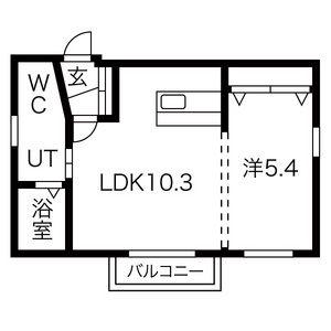 SOHO(1LDK/4階)の間取り写真