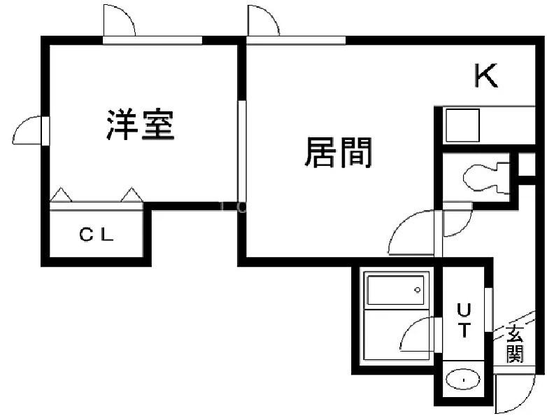 パームハイツ(1LDK/3階)の間取り写真