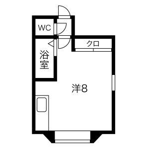 ローヤルハイツみはらし公園(ワンルーム/3階)の間取り写真