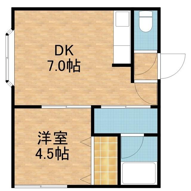 クリエイト栄通(1DK/2階)の間取り写真