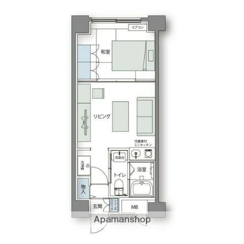 アルファコンフォート札幌(1DK/11階)の間取り写真