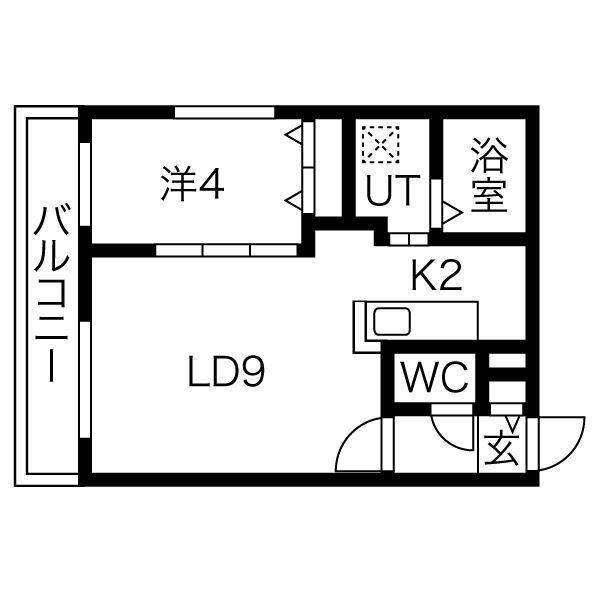 AO711SR(1LDK/4階)の間取り写真
